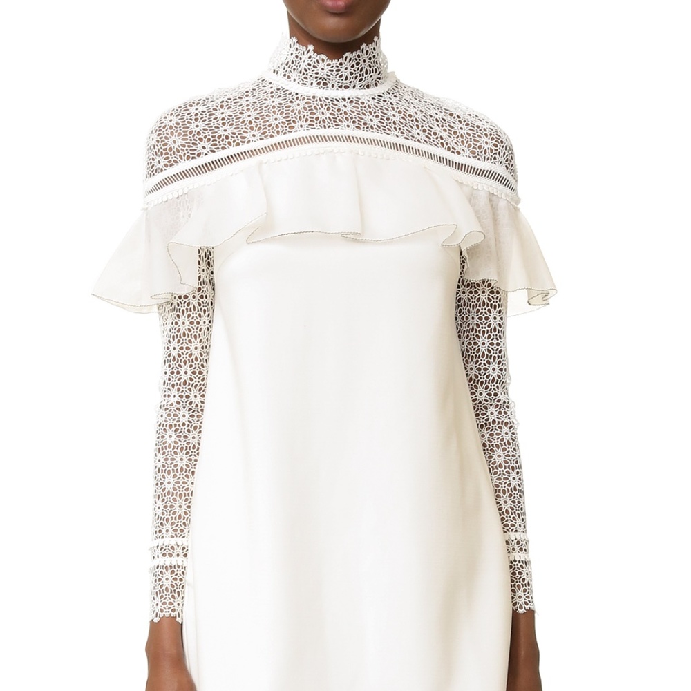 Self Portrait Military Cape Dress White sz 6